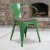 Flash Furniture CH-31270-GN-WD-GG Green Metal Chair with Wood Seat and Arms addl-1