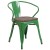 Flash Furniture CH-31270-GN-WD-GG Green Metal Chair with Wood Seat and Arms addl-2