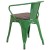 Flash Furniture CH-31270-GN-WD-GG Green Metal Chair with Wood Seat and Arms addl-4