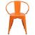 Flash Furniture CH-31270-OR-GG Orange Metal Indoor/Outdoor Chair with Arms addl-10