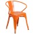 Flash Furniture CH-31270-OR-GG Orange Metal Indoor/Outdoor Chair with Arms addl-2
