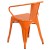 Flash Furniture CH-31270-OR-GG Orange Metal Indoor/Outdoor Chair with Arms addl-7