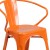Flash Furniture CH-31270-OR-GG Orange Metal Indoor/Outdoor Chair with Arms addl-8