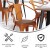 Flash Furniture CH-31270-OR-PL1T-GG Orange Metal Indoor/Outdoor Chair with Arms with Teak Poly Resin Wood Seat addl-4