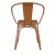 Flash Furniture CH-31270-OR-PL1T-GG Orange Metal Indoor/Outdoor Chair with Arms with Teak Poly Resin Wood Seat addl-9
