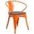 Flash Furniture CH-31270-OR-WD-GG Orange Metal Chair with Wood Seat and Arms addl-2
