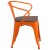 Flash Furniture CH-31270-OR-WD-GG Orange Metal Chair with Wood Seat and Arms addl-5