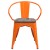 Flash Furniture CH-31270-OR-WD-GG Orange Metal Chair with Wood Seat and Arms addl-6