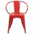 Flash Furniture CH-31270-RED-GG Red Metal Indoor/Outdoor Chair with Arms addl-10