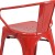 Flash Furniture CH-31270-RED-GG Red Metal Indoor/Outdoor Chair with Arms addl-11