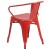 Flash Furniture CH-31270-RED-GG Red Metal Indoor/Outdoor Chair with Arms addl-7