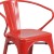 Flash Furniture CH-31270-RED-GG Red Metal Indoor/Outdoor Chair with Arms addl-8