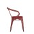 Flash Furniture CH-31270-RED-PL1R-GG Red Metal Indoor/Outdoor Chair with Arms with Red Poly Resin Wood Seat addl-10
