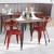 Flash Furniture CH-31270-RED-PL1R-GG Red Metal Indoor/Outdoor Chair with Arms with Red Poly Resin Wood Seat addl-1