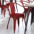 Flash Furniture CH-31270-RED-PL1R-GG Red Metal Indoor/Outdoor Chair with Arms with Red Poly Resin Wood Seat addl-7