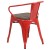 Flash Furniture CH-31270-RED-WD-GG Red Metal Chair with Wood Seat and Arms addl-4