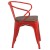Flash Furniture CH-31270-RED-WD-GG Red Metal Chair with Wood Seat and Arms addl-5