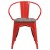 Flash Furniture CH-31270-RED-WD-GG Red Metal Chair with Wood Seat and Arms addl-6