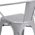 Flash Furniture CH-31270-SIL-GG Silver Metal Indoor/Outdoor Chair with Arms addl-11
