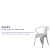 Flash Furniture CH-31270-SIL-GG Silver Metal Indoor/Outdoor Chair with Arms addl-4