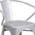 Flash Furniture CH-31270-SIL-GG Silver Metal Indoor/Outdoor Chair with Arms addl-8