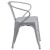 Flash Furniture CH-31270-SIL-GG Silver Metal Indoor/Outdoor Chair with Arms addl-9