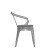 Flash Furniture CH-31270-SIL-PL1G-GG Silver Metal Indoor/Outdoor Chair with Arms with Gray Poly Resin Wood Seat addl-10
