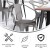 Flash Furniture CH-31270-SIL-PL1G-GG Silver Metal Indoor/Outdoor Chair with Arms with Gray Poly Resin Wood Seat addl-4