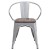 Flash Furniture CH-31270-SIL-WD-GG Silver Metal Chair with Wood Seat and Arms addl-6