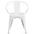 Flash Furniture CH-31270-WH-GG White Metal Indoor/Outdoor Chair with Arms addl-10