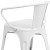 Flash Furniture CH-31270-WH-GG White Metal Indoor/Outdoor Chair with Arms addl-11
