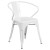 Flash Furniture CH-31270-WH-GG White Metal Indoor/Outdoor Chair with Arms addl-2