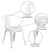 Flash Furniture CH-31270-WH-GG White Metal Indoor/Outdoor Chair with Arms addl-5