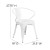 Flash Furniture CH-31270-WH-GG White Metal Indoor/Outdoor Chair with Arms addl-6