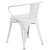 Flash Furniture CH-31270-WH-GG White Metal Indoor/Outdoor Chair with Arms addl-7