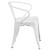 Flash Furniture CH-31270-WH-GG White Metal Indoor/Outdoor Chair with Arms addl-9