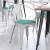 Flash Furniture CH-31270-WH-PL1M-GG White Metal Indoor/Outdoor Chair with Arms with Mint Green Poly Resin Wood Seat addl-7