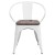 Flash Furniture CH-31270-WH-WD-GG White Metal Chair with Wood Seat and Arms addl-10