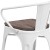 Flash Furniture CH-31270-WH-WD-GG White Metal Chair with Wood Seat and Arms addl-11