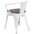Flash Furniture CH-31270-WH-WD-GG White Metal Chair with Wood Seat and Arms addl-7