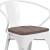 Flash Furniture CH-31270-WH-WD-GG White Metal Chair with Wood Seat and Arms addl-8