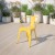 Flash Furniture CH-31270-YL-GG Yellow Metal Indoor/Outdoor Chair with Arms addl-1