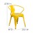 Flash Furniture CH-31270-YL-GG Yellow Metal Indoor/Outdoor Chair with Arms addl-6