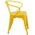 Flash Furniture CH-31270-YL-GG Yellow Metal Indoor/Outdoor Chair with Arms addl-9