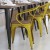 Flash Furniture CH-31270-YL-PL1T-GG Yellow Metal Indoor/Outdoor Chair with Arms with Teak Poly Resin Wood Seat addl-8