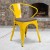 Flash Furniture CH-31270-YL-WD-GG Yellow Metal Chair with Wood Seat and Arms addl-1