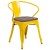 Flash Furniture CH-31270-YL-WD-GG Yellow Metal Chair with Wood Seat and Arms addl-2