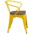 Flash Furniture CH-31270-YL-WD-GG Yellow Metal Chair with Wood Seat and Arms addl-5