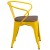 Flash Furniture CH-31270-YL-WD-GG Yellow Metal Chair with Wood Seat and Arms addl-5