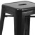 Flash Furniture CH-31320-30-BK-GG 30" Black Metal Indoor/Outdoor Barstool with Square Seat addl-11